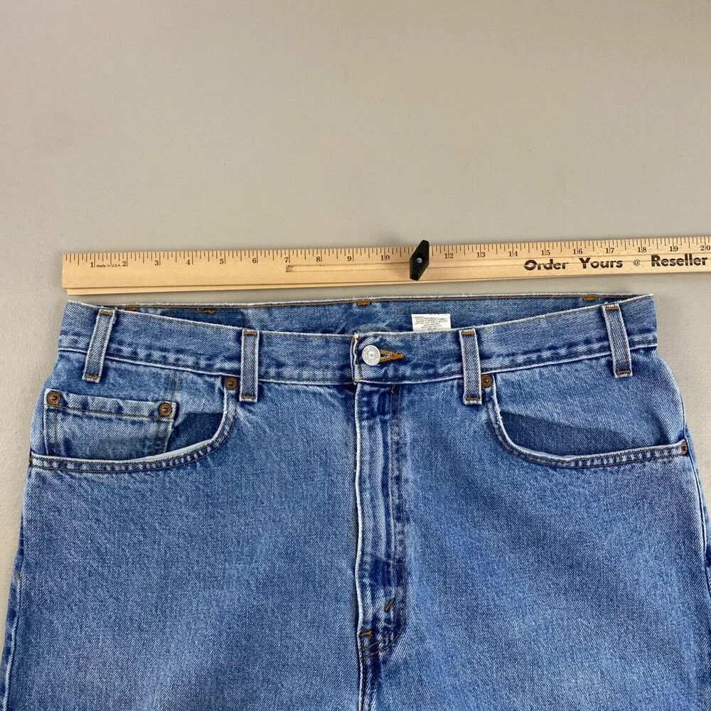 Levis‎ 505 Jeans Mens 36x34 Blue Regular Fit Straight Leg Cotton Vintage Y2K